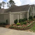 After - courtyard wall & planting